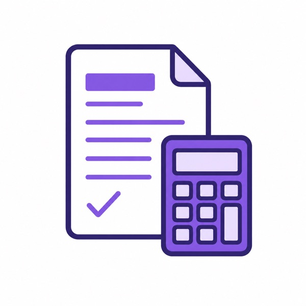 見積書と電卓のイラスト