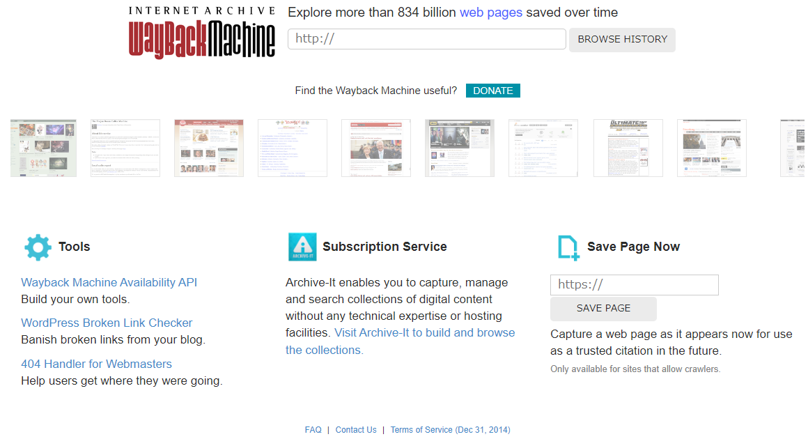 Wayback Machine イメージ