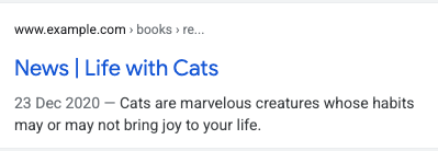 パンくずリストもリッチスニペットとして表示される