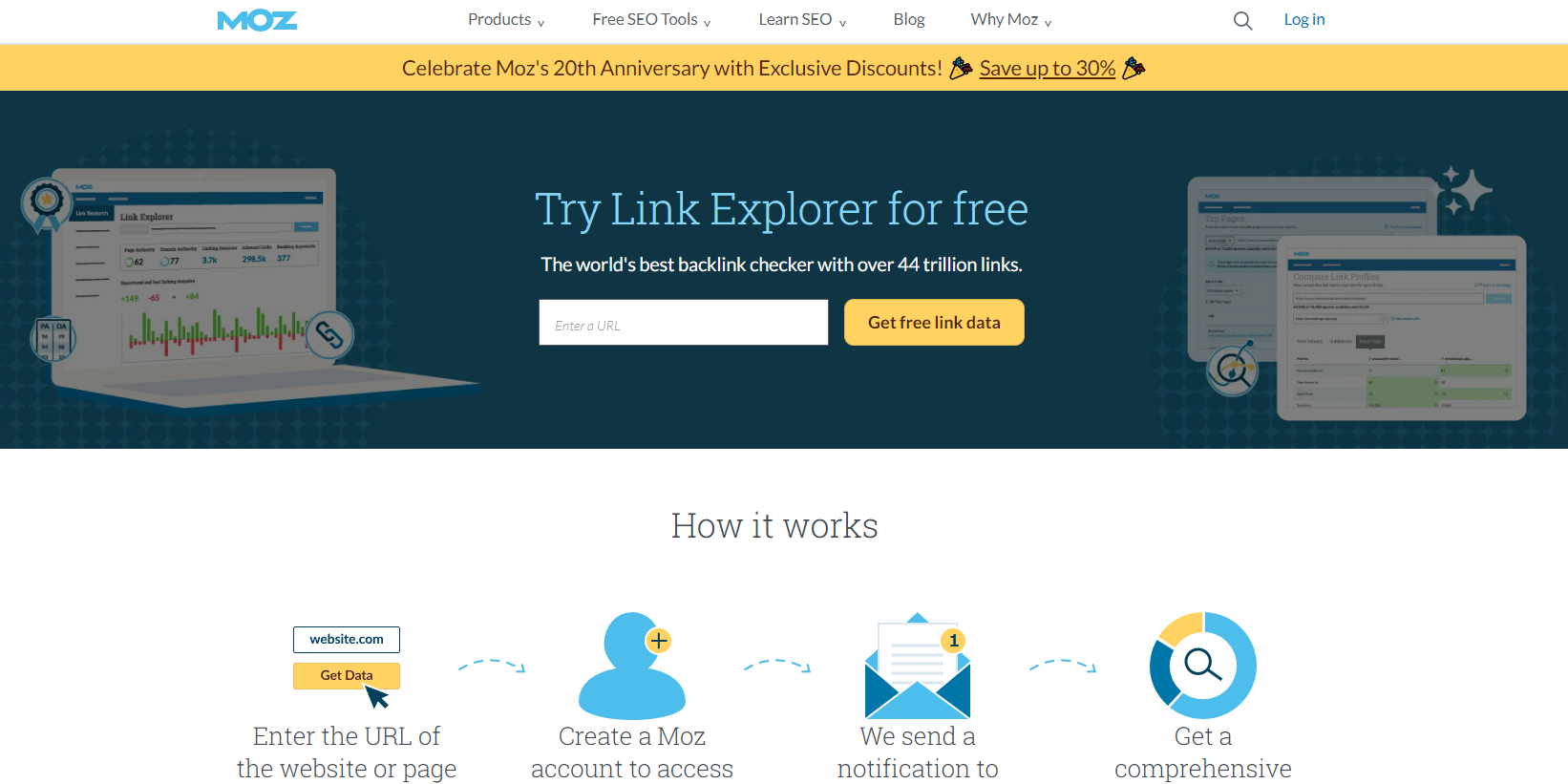 MOZ Backlink Checkerトップ画像