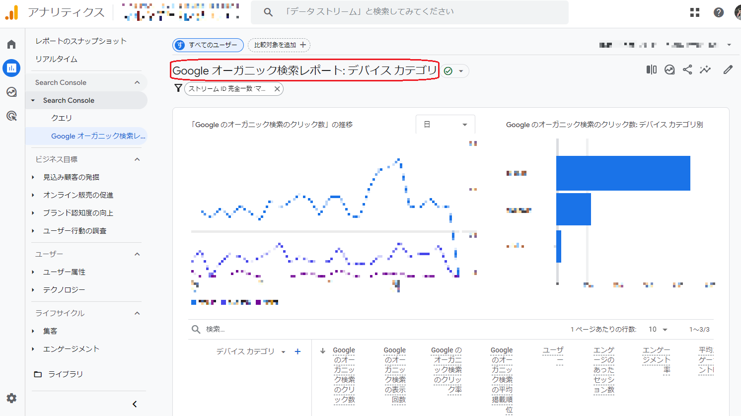 GA4でデバイスごとのオーガニック検索レポートを見る方法