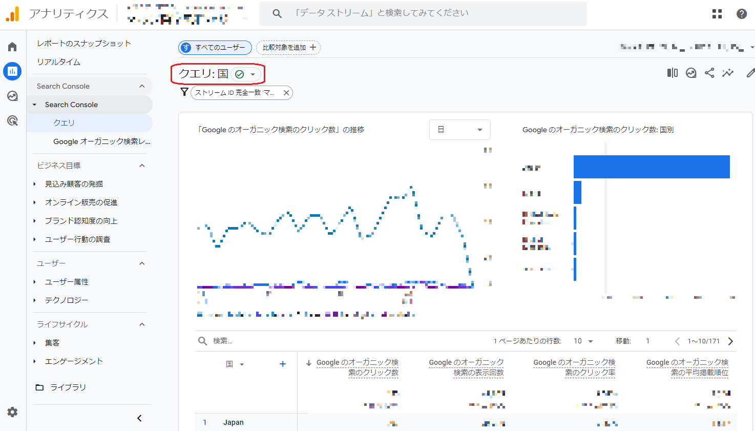 GA4で国ごとのクエリを確認する方法