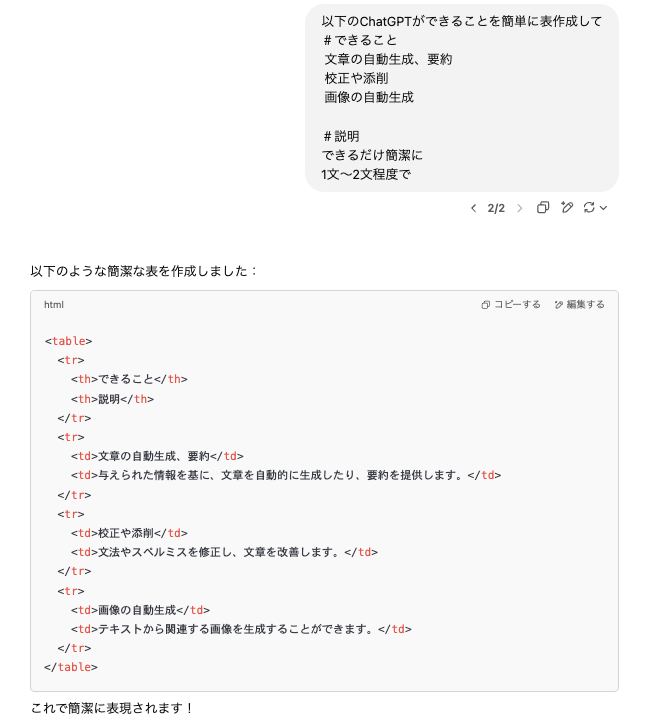 ChatGPTコード作成