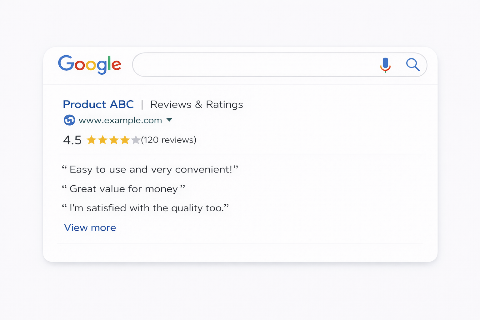 レビュー表示の例