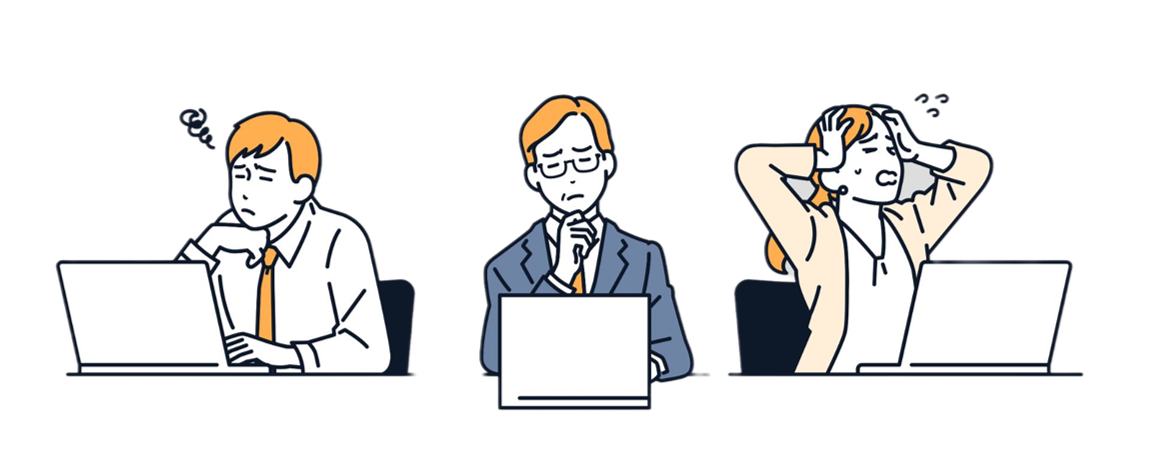 AI検索時代の悩み イラスト